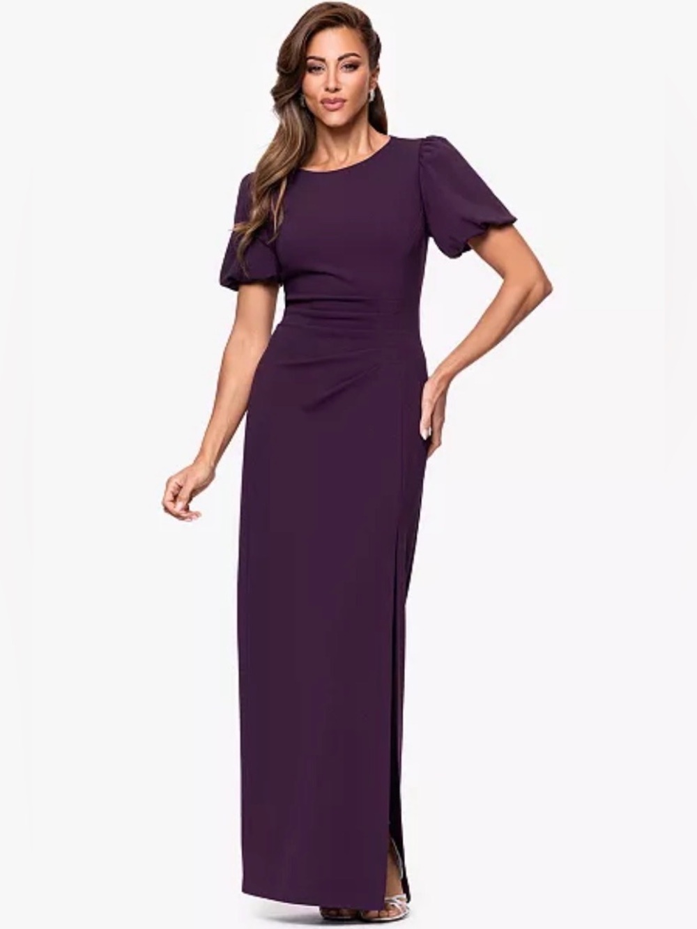 XSCAPE
Women's Scuba Crepe Boat-Neck Long
Sheath Dress - Picture 2 of 3